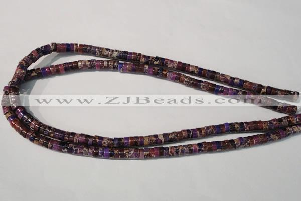 CDI704 15.5 inches 3*6mm heishi dyed imperial jasper beads