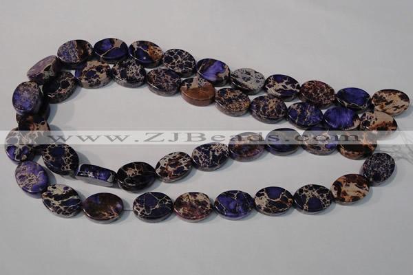 CDI710 15.5 inches 13*18mm oval dyed imperial jasper beads