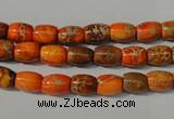 CDI740 15.5 inches 5*8mm drum dyed imperial jasper beads