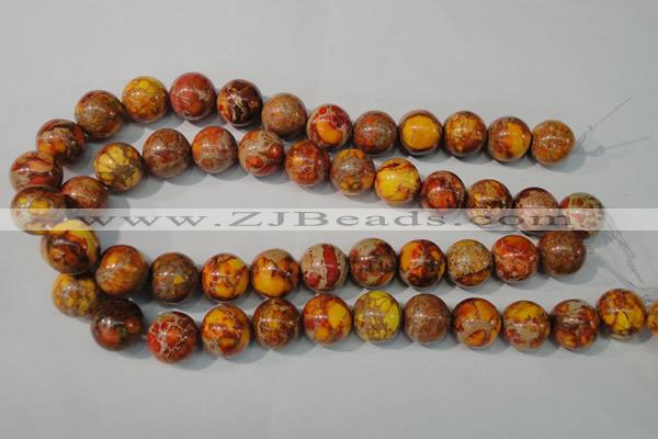 CDI742 15.5 inches 16mm round dyed imperial jasper beads