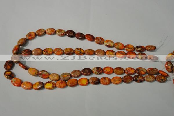 CDI750 15.5 inches 12*14mm oval dyed imperial jasper beads
