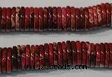 CDI773 15.5 inches 2*12mm dish dyed imperial jasper beads