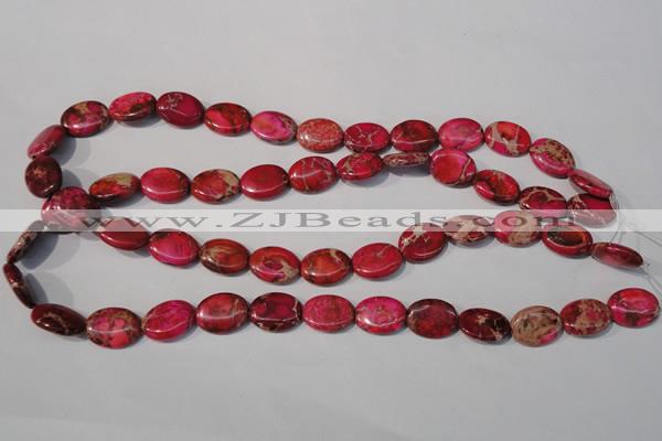 CDI782 15.5 inches 12*16mm oval dyed imperial jasper beads