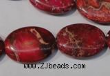 CDI783 15.5 inches 18*25mm oval dyed imperial jasper beads