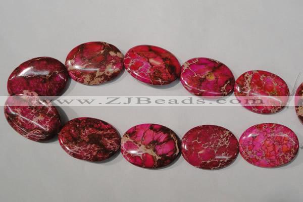 CDI784 15.5 inches 30*40mm oval dyed imperial jasper beads