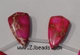 CDI798 Top-drilled 16*27mm flat teardrop dyed imperial jasper beads