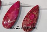 CDI799 Top-drilled 16*32mm flat teardrop dyed imperial jasper beads