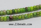 CDI86 16 inches 4*6mm rondelle dyed imperial jasper beads wholesale