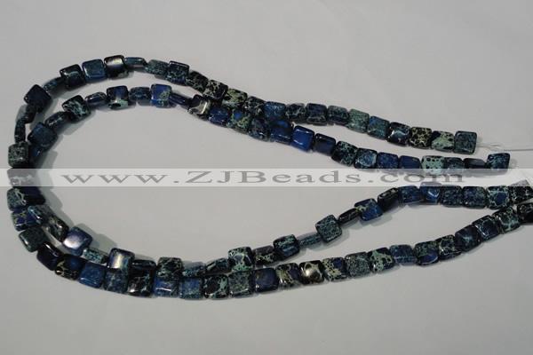 CDI901 15.5 inches 8*8mm square dyed imperial jasper beads