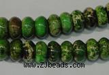 CDI927 15.5 inches 6*10mm rondelle dyed imperial jasper beads