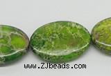 CDI94 16 inches 22*30mm oval dyed imperial jasper beads wholesale