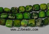 CDI944 15.5 inches 8*8mm square dyed imperial jasper beads