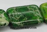 CDI96 16 inches 30*40mm rectangle dyed imperial jasper beads wholesale