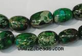 CDI960 15.5 inches 10*13mm nuggets dyed imperial jasper beads