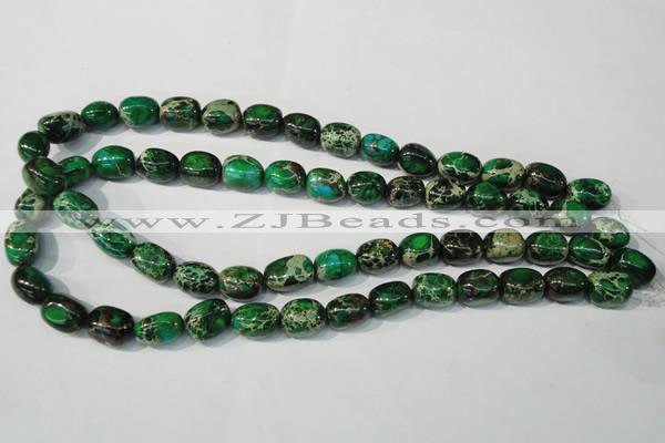CDI960 15.5 inches 10*13mm nuggets dyed imperial jasper beads