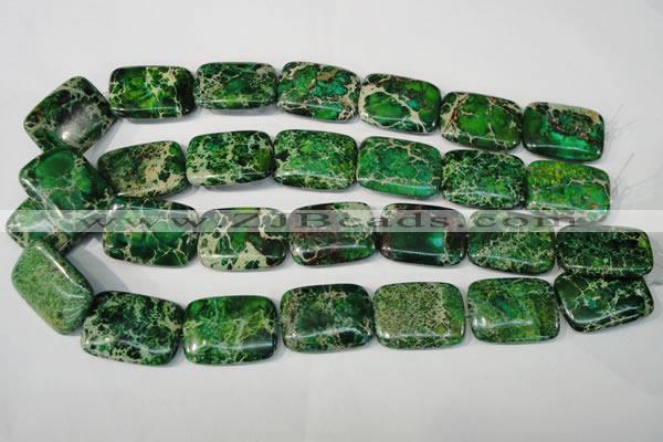CDI975 15.5 inches 22*30mm rectangle dyed imperial jasper beads