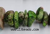 CDI989 15.5 inches 6*18mm - 10*22mm dyed imperial jasper chips beads