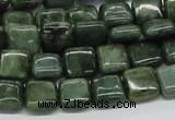 CDJ04 15.5 inches 10*10mm square Canadian jade beads wholesale