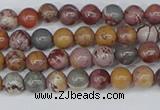 CDJ400 15.5 inches 4mm round sonoran dendritic jasper beads