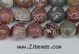 CDJ402 15.5 inches 8mm round sonoran dendritic jasper beads