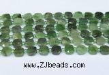 CDJ410 15.5 inches 8mm faceted square Canadian jade beads