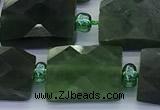 CDJ418 15 inches 10*13mm faceted rectangle Canadian jade beads