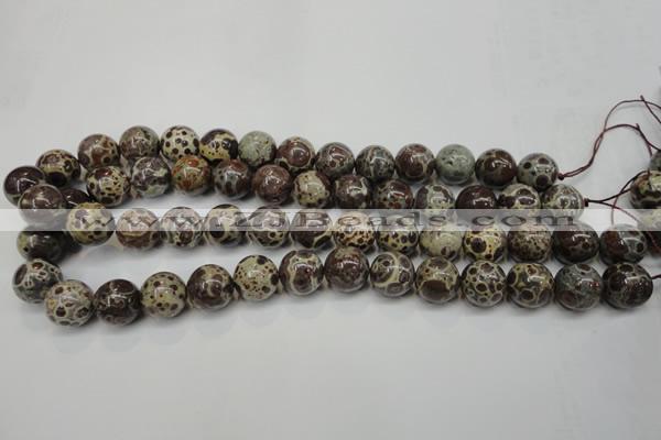 CDM06 15.5 inches 14mm round African dalmatian jasper beads