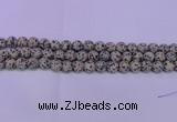 CDM80 15.5 inches 4mm round matte dalmatian jasper beads