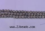 CDM82 15.5 inches 8mm round matte dalmatian jasper beads