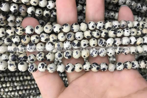 CDM91 15.5 inches 6mm round dalmatian jasper beads wholesale