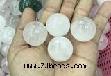 CDN02 25mm round white crystal decorations wholesale
