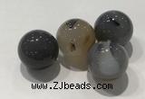 CDN1004 20mm round grey agate decorations wholesale