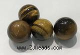 CDN1015 25mm round yellow tiger eye decorations wholesale