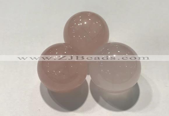 CDN1030 30mm round rose quartz decorations wholesale