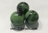 CDN1081 30mm round ruby zoisite decorations wholesale