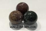 CDN1091 30mm round Indian agate decorations wholesale