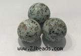 CDN1101 30mm round kiwi jasper decorations wholesale