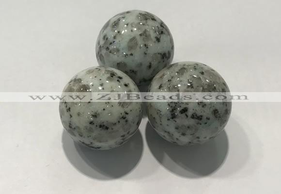 CDN1101 30mm round kiwi jasper decorations wholesale