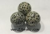 CDN1132 30mm round dalmatian jasper decorations wholesale