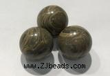 CDN1134 30mm round coffee wood jasper decorations wholesale