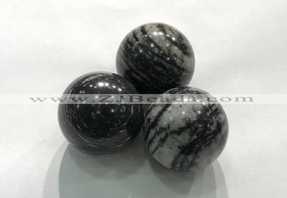 CDN1138 30mm round net jasper decorations wholesale