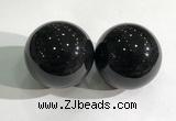 CDN1241 40mm round black obsidian decorations wholesale