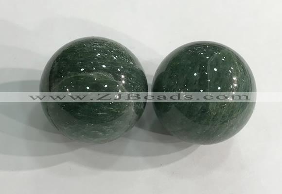 CDN1244 40mm round green biotite decorations wholesale
