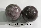 CDN1283 40mm round lilac jasper decorations wholesale