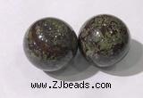 CDN1288 40mm round dragon blood jasper decorations wholesale