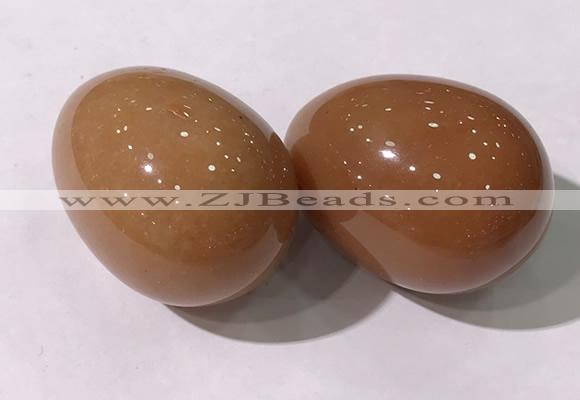 CDN1358 35*45mm egg-shaped red aventurine decorations wholesale