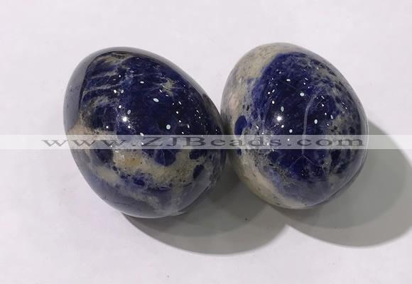 CDN1372 35*45mm egg-shaped sodalite decorations wholesale