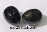 CDN1375 35*45mm egg-shaped golden obsidian decorations wholesale