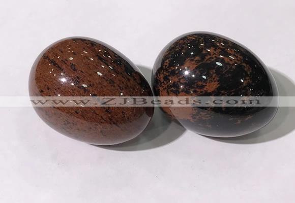 CDN1377 35*45mm egg-shaped mahogany obsidian decorations wholesale