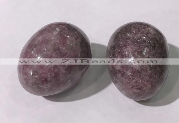 CDN1387 35*45mm egg-shaped lilac jasper decorations wholesale